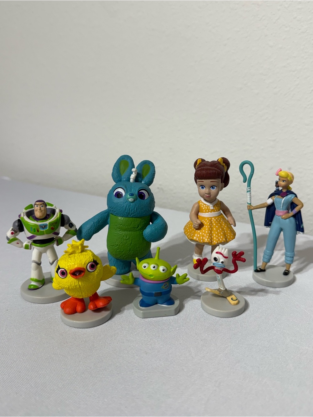 Disney Toy Story PVC Figures Topper 7pc Lot Ducky Forky Bo Buzz Bunny Gabby